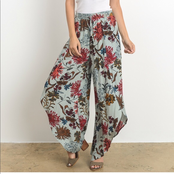 HOST PİcK⭐️Mint floral print pant - Picture 3 of 8